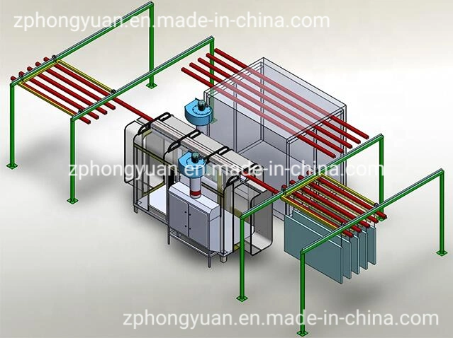 China Manufacturer Hongyuan Powder Coating Equipment Spray Paint Booth with Curing Oven