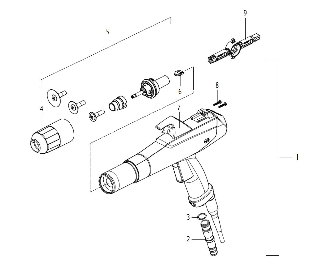 Litone Wagener Union Nut, X1 Powder Coating Gun X1 Union Nut 2320464